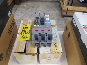 LOT (2) BREAKERS, CIRCUIT TYPE, 175 AMP RATING, 600 VOLT RATING, 3 POLE, THERMAL MAGNETIC KIND. PART # HKB3175 (W-44) LOADING & HANDLING FEE $5-